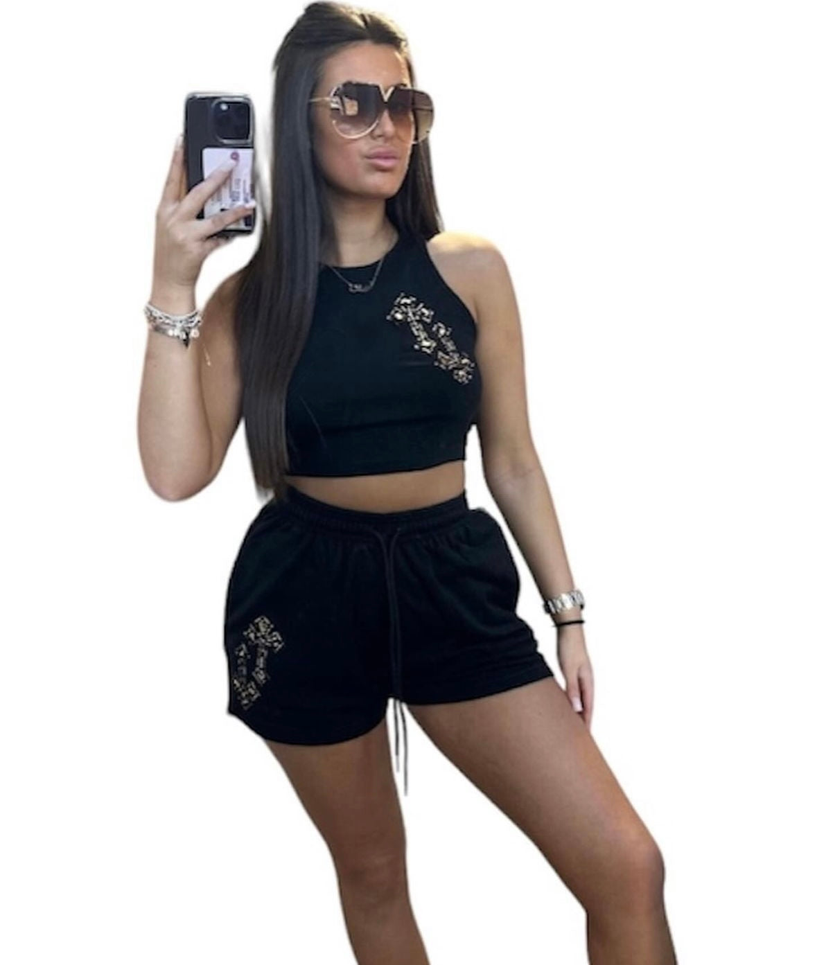 ‘CROSSED OUT’ RACER TOP- LEOPARD