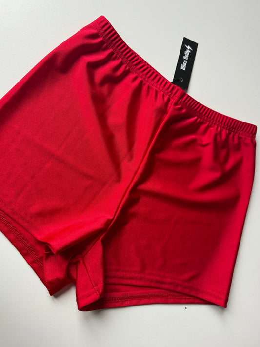 STRETCH KNICKER SHORTS- RED