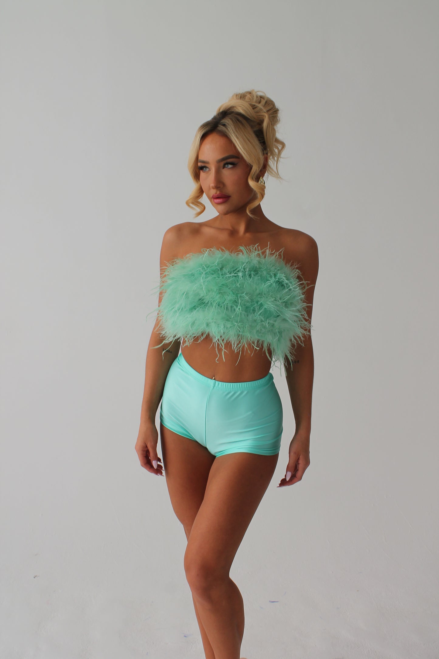 STRETCH KNICKER SHORTS- MINT