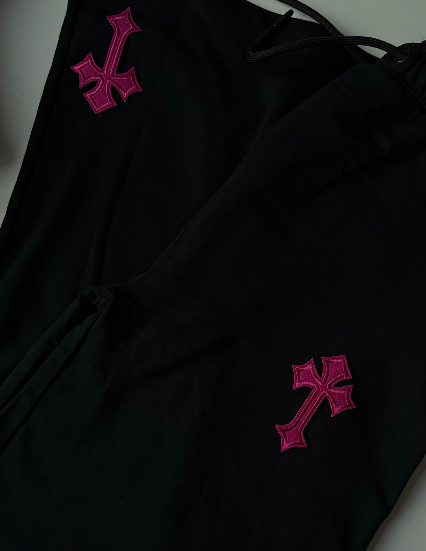 ‘CROSSED OUT’ CUSTOMISABLE WIDE LEG JOGGERS