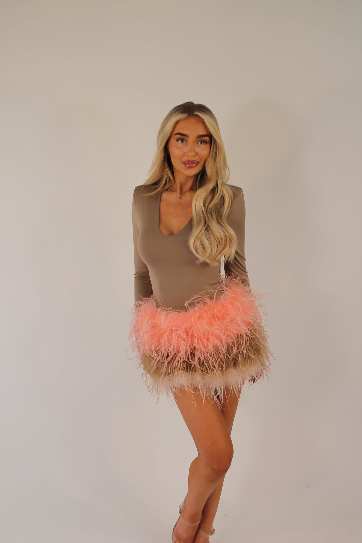 ‘NAOMI’ V NECK BODYSUIT- COFFEE