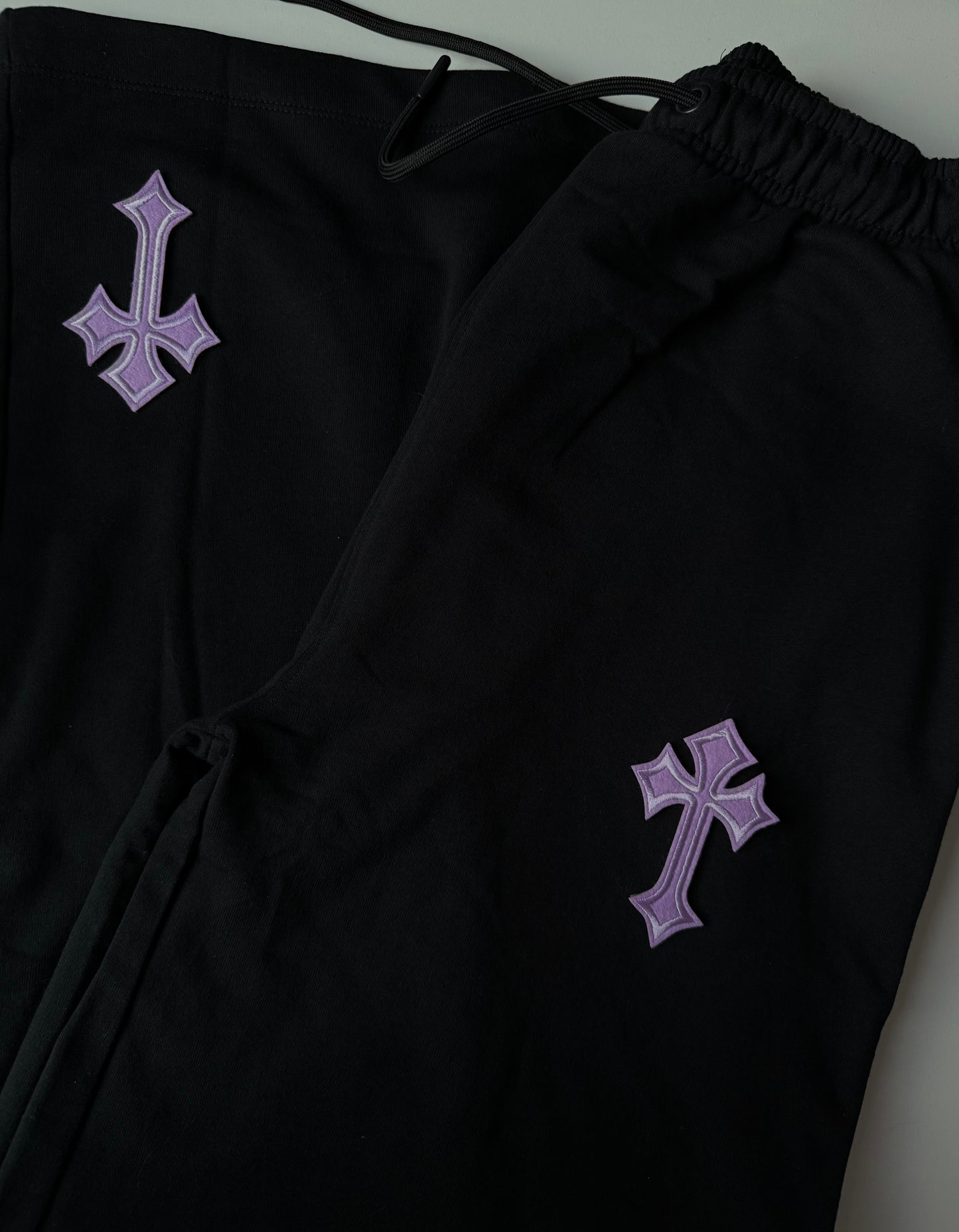 ‘CROSSED OUT’ CUSTOMISABLE WIDE LEG JOGGERS