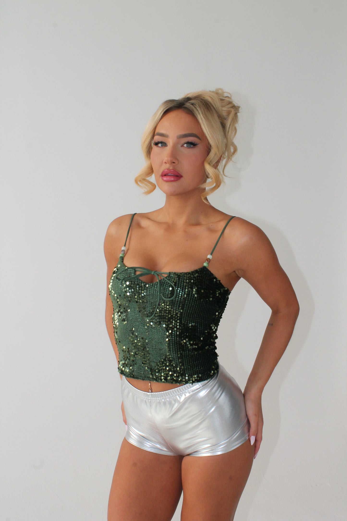 ‘DAISY’ SEQUIN BEADED CAMI TOP