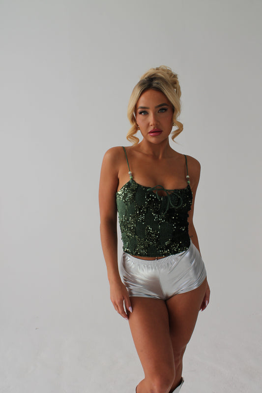 ‘DAISY’ SEQUIN BEADED CAMI TOP