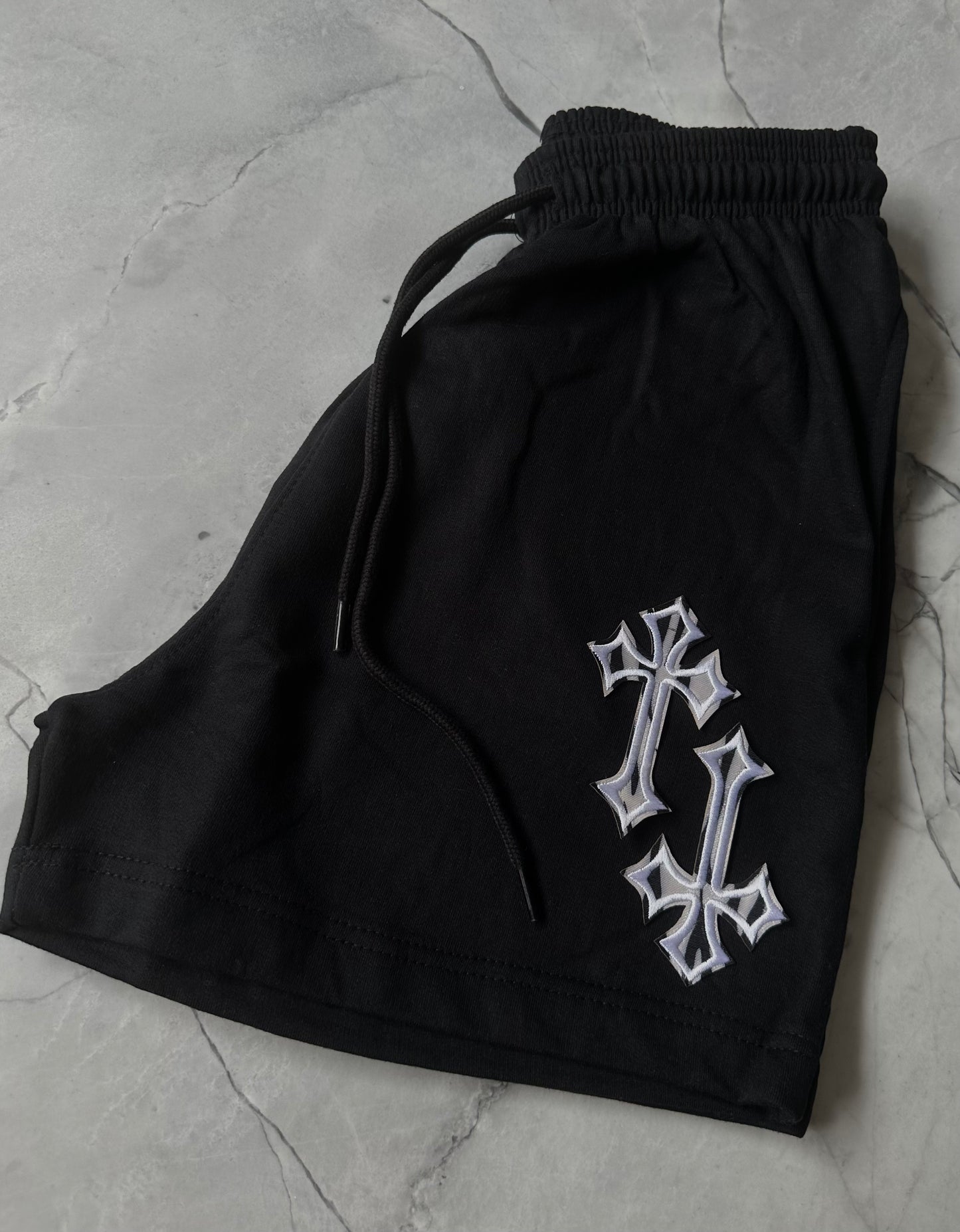 ‘CROSSED OUT’ SHORTS- ZEBRA